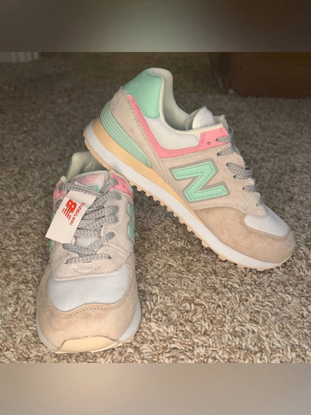 New Balance 574 “Moonbeam Neo Mint” Women’s Size 7.5 - NEW - LIMITED EDITION